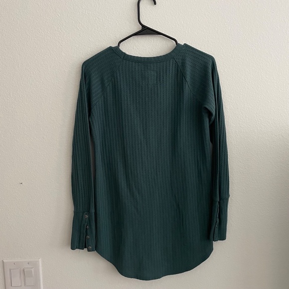 Chaser Women’s Lightweight Ribbed Sweater Size Small Green Long Sleeve Pullover - Picture 4 of 4